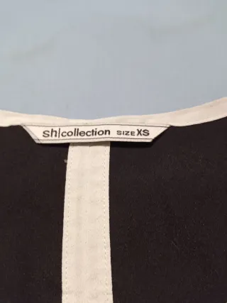 Blusa Sh Collection Nera con Dettagli grigio perla