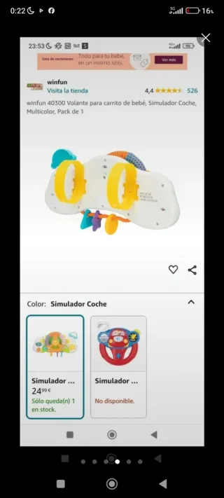 Volante de carrito para bebé más regalo