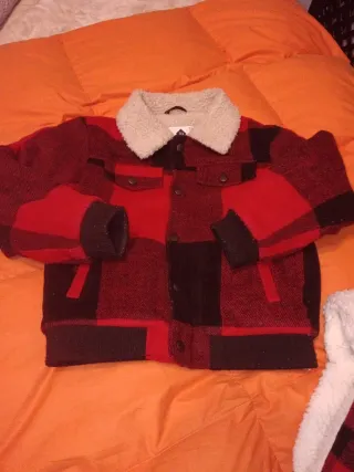 Cazadora borreguito cuadros 5/6 años