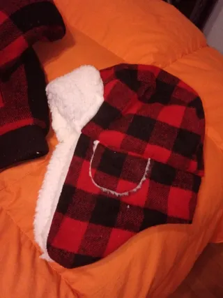 Cazadora borreguito cuadros 5/6 años