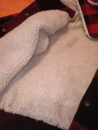 Cazadora borreguito cuadros 5/6 años