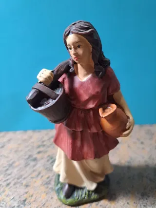 Figura Belén Mujer con Cántaro y Cubo