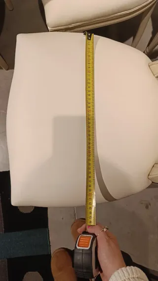 Silla Luis XV Piel Beige piel 100% (7u)