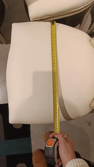 Silla Luis XV Piel Beige piel 100% (7u)