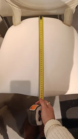 Silla Luis XV Piel Beige piel 100% (7u)