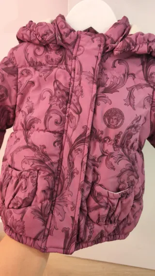 Abrigo Versace Niña Rosa/Morado