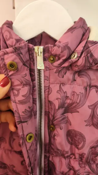 Abrigo Versace Niña Rosa/Morado