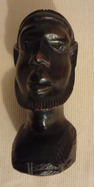 Arte Africano. Cabeza Ébano auténtico