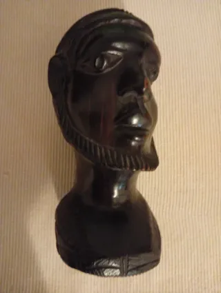 Arte Africano. Cabeza Ébano auténtico