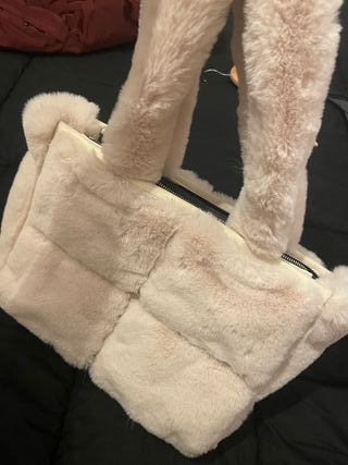 Bolso de borrego beige