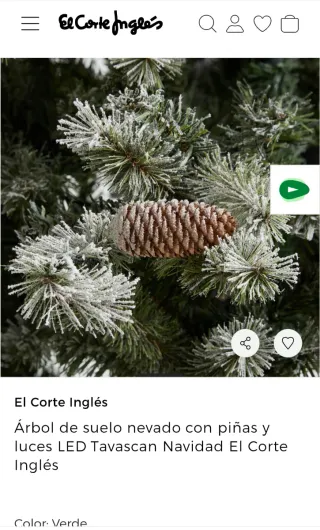 Árbol de Navidad Tavascan El Corte Inglés