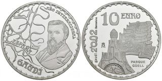 10 Euro España de plata 2002 Gaudí - Parque Güell