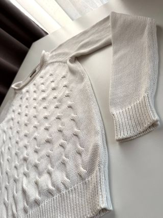 Jersey Massimo Dutti Blanco Talla XS 34 Algodón