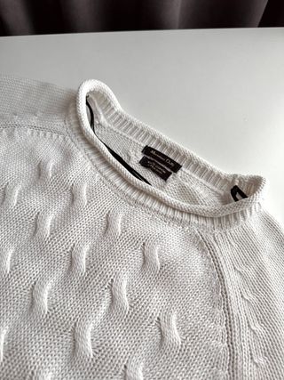 Jersey Massimo Dutti Blanco Talla XS 34 Algodón