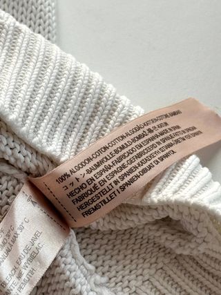 Jersey Massimo Dutti Blanco Talla XS 34 Algodón