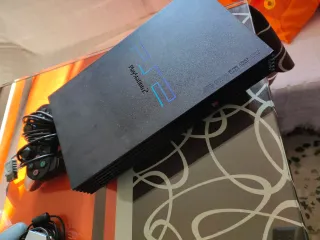 Consola PlayStation 2 PS2 Negra con 2 mandos