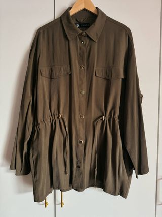 Sobrecamisa Zara Verde Talla L