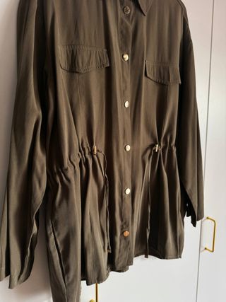 Sobrecamisa Zara Verde Talla L