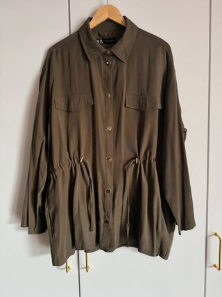 Sobrecamisa Zara Verde Talla L