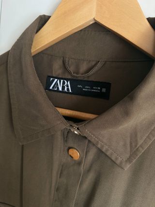 Sobrecamisa Zara Verde Talla L