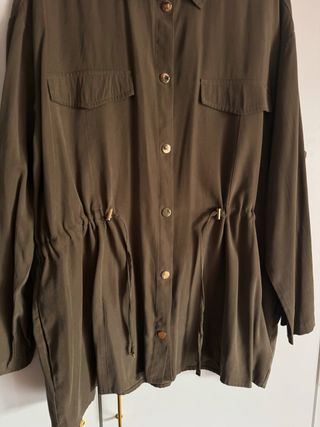 Sobrecamisa Zara Verde Talla L