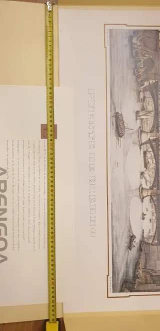 Litografía J.E.G Puente de Hierro Sevilla