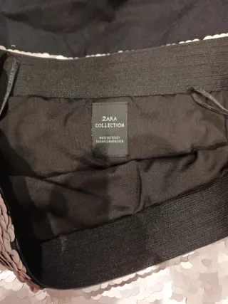 Falda fiesta lentejuelas rosa palo