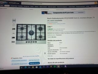 Encimera Gas Bosch Acero Inox VALE 600€ en amazon