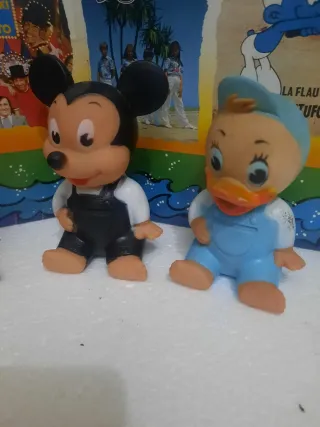 Figuras Goma Pvc Chillones Mickey Donald