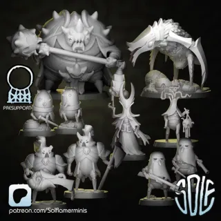 Miniaturas Trench Crusade estilo Hollow Knight
