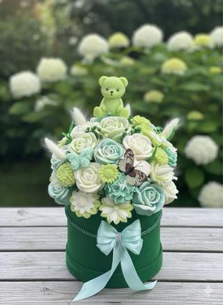 Bouquet fiori in cera di soia artigianale