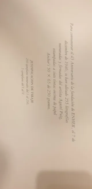 Litografía Agustí Puig 1991 Firmada y Numerada