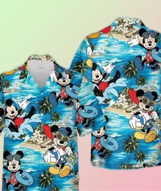 Camisa Hawaiana Mickey Mouse Playa