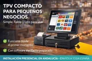 TPV táctil compacto para pequeño negocio Verifactu