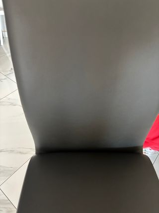 Set 6 Sedie Pelle Grigio Scuro Fatte a Mano