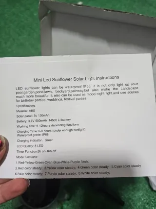 Luces Solares Florales