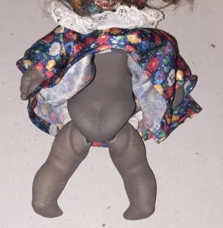 Negrita Porcelana Vestido Flores