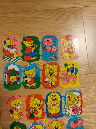 Lote de 4 laminas de cromos troquelados Kruger