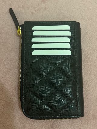 Cartera cremallera negra Chanel