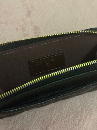 Cartera cremallera negra Chanel