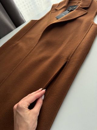 Chaleco Massimo Dutti Lana Marrón Talla XS