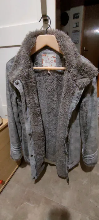 Abrigo borreguito gris