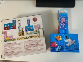 Cubes de Madera Cayro Rompecabezas 9 pzs