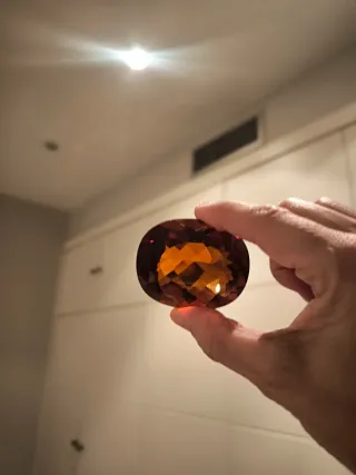 Piedra Citrino Mandarina Natural Tallada 350 ct