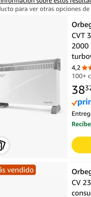 Calefactor Orbegozo Turbo Gris/Blanco