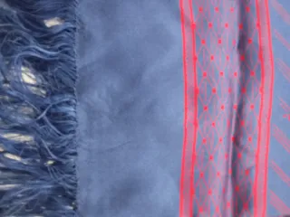 Pañuelo Seda Caballero Azul/Rojo