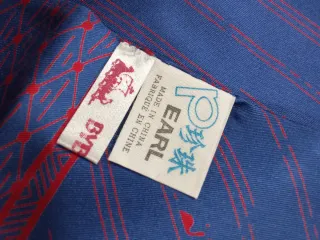 Pañuelo Seda Caballero Azul/Rojo