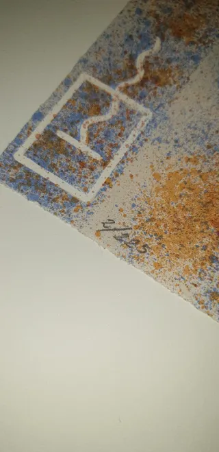 Litografía firmada y numerada vintage años 90