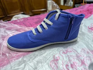 Zapatillas de tela (azul, rojo y turquesa)
