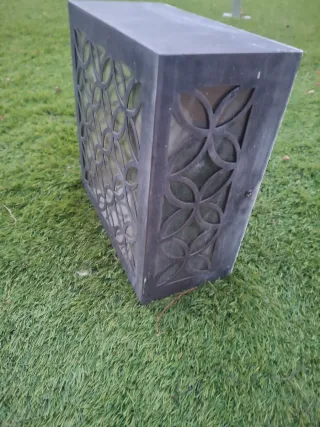 Lámpara de pared/exterior metal y cristal